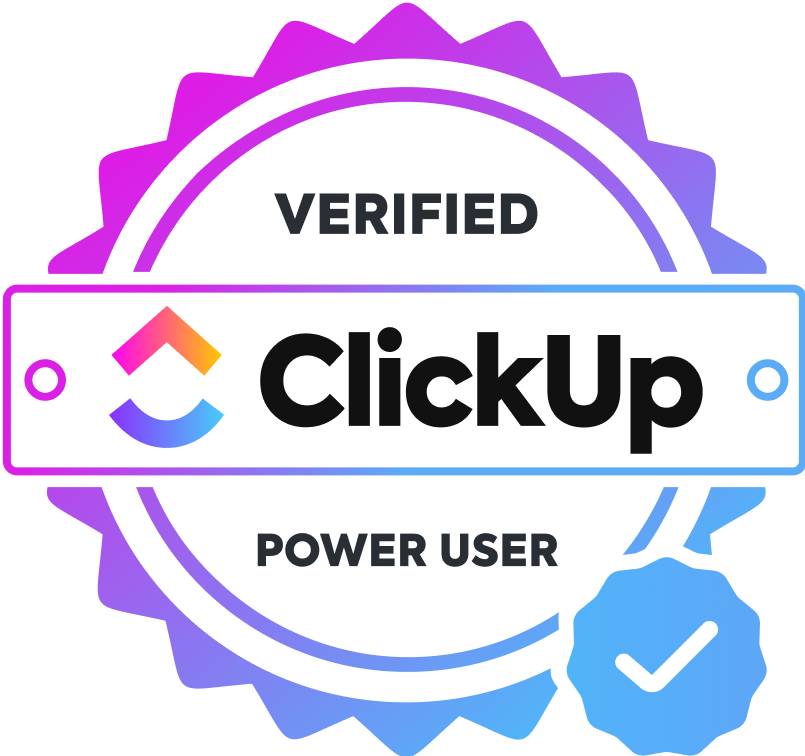ClickUp Verified Power User badge